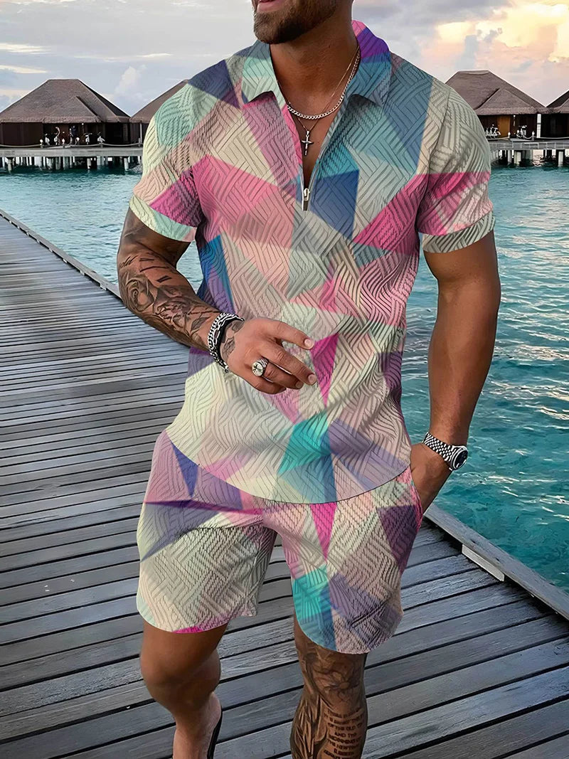 Bellanica - 3D Geometric Print Men's Set