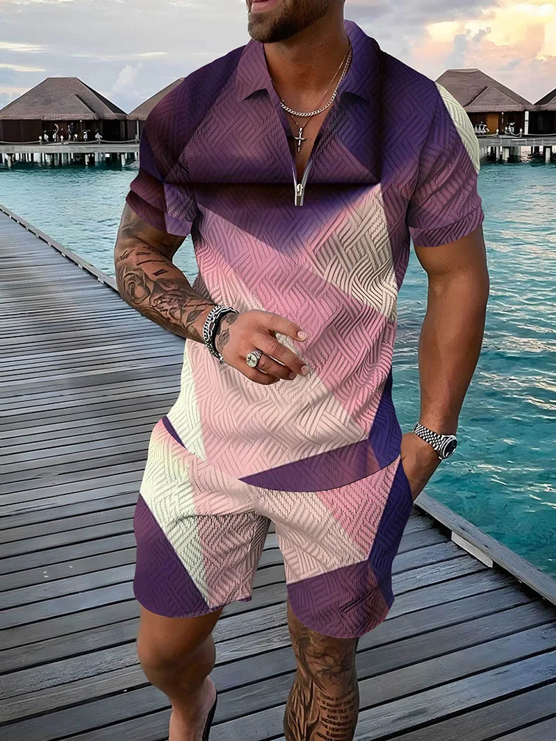 Bellanica - 3D Geometric Print Men's Set