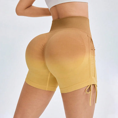Bellanica - Sportshorts mit Farbverlauf und hoher Taille
