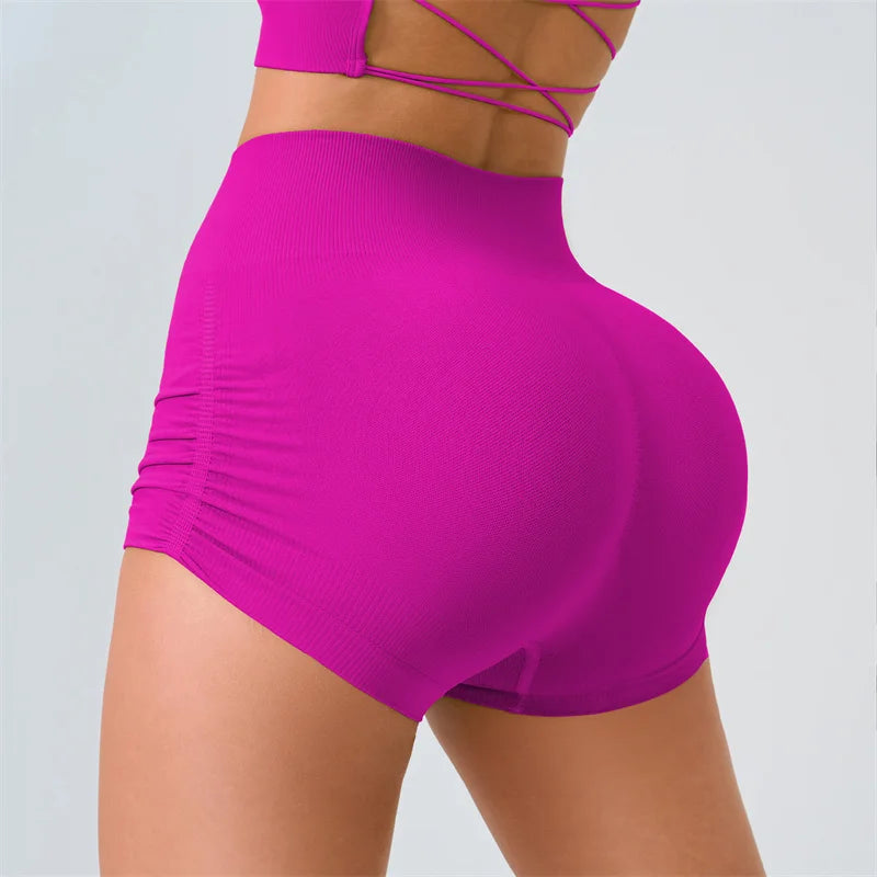 Bellanica - Seamless high-waist scrunch shorts