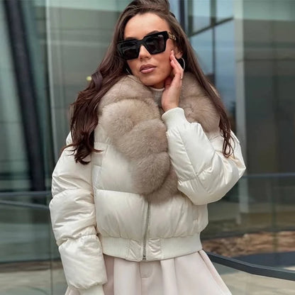 Bellanica - Women's warm belted hooded winter parka