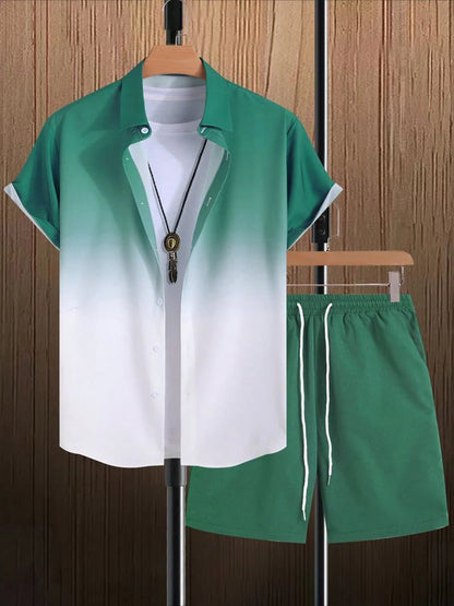 Bellanica - Coconut Tree Gradient Summer Outfit Set