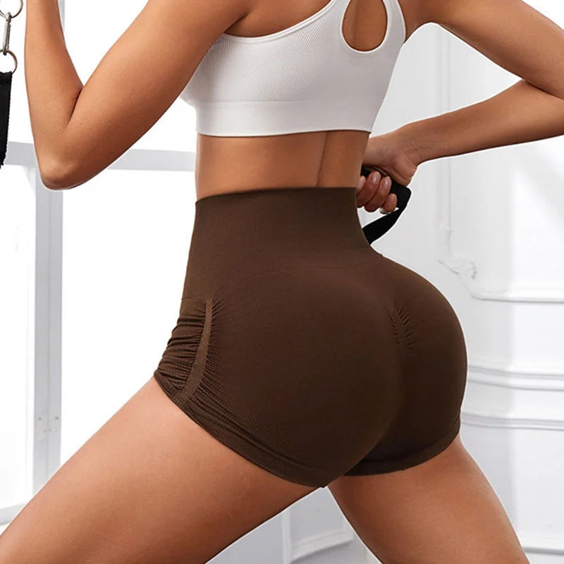 Bellanica - Seamless high-waist scrunch shorts