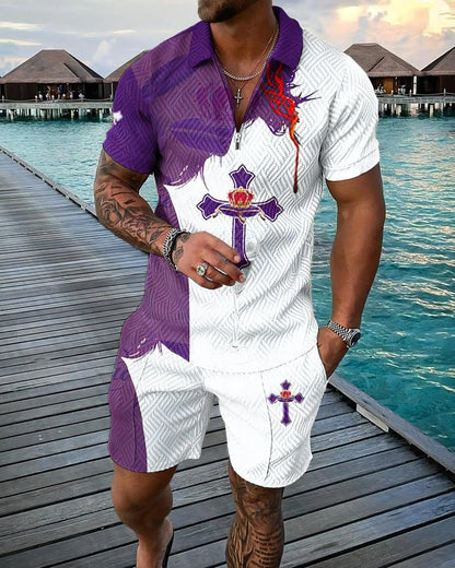 Bellanica - 3D Jesus Cross Men's Summer Set