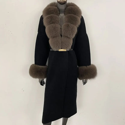 Bellanica - Real Fox Fur Jacket Long Knitwea
