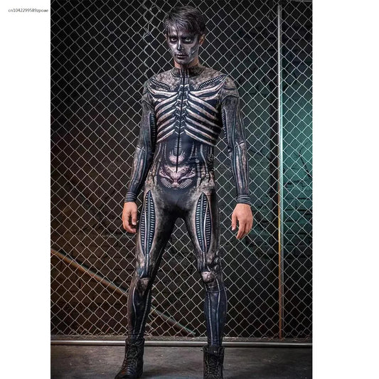 Bellanica - Cyberpunk Skeleton 3D Catsuit Costume
