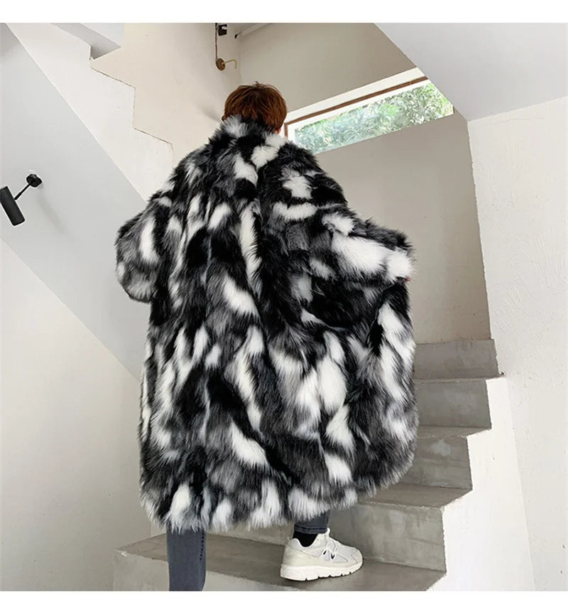 Bellanica - Men’s Hip-Hop Faux-Fur Coat