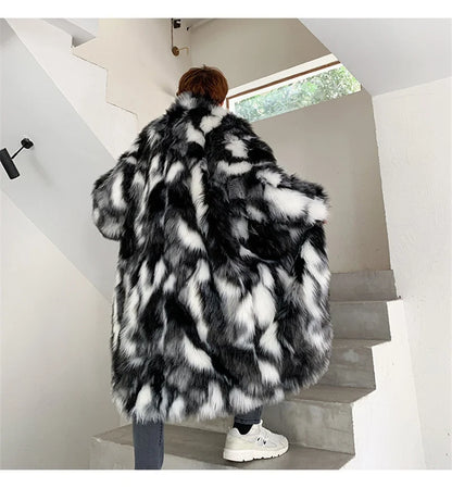 Bellanica - Men’s Hip-Hop Faux-Fur Coat