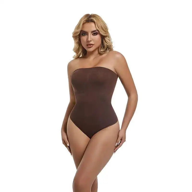 Body gainant sans bretelles et sans couture pour femme - Bellanica