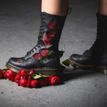 Bellanica - Embroidered leather winter boots