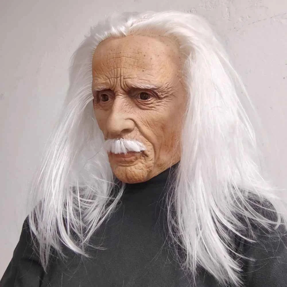 Realistic Full Head Latex Old Man Mask