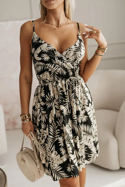 Bellanica - Floral Summer Wrap Spaghetti Dress