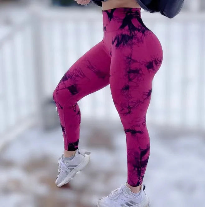 Bellanica - Women’s Tie-Dye Butt-Lifting Yoga Leggings
