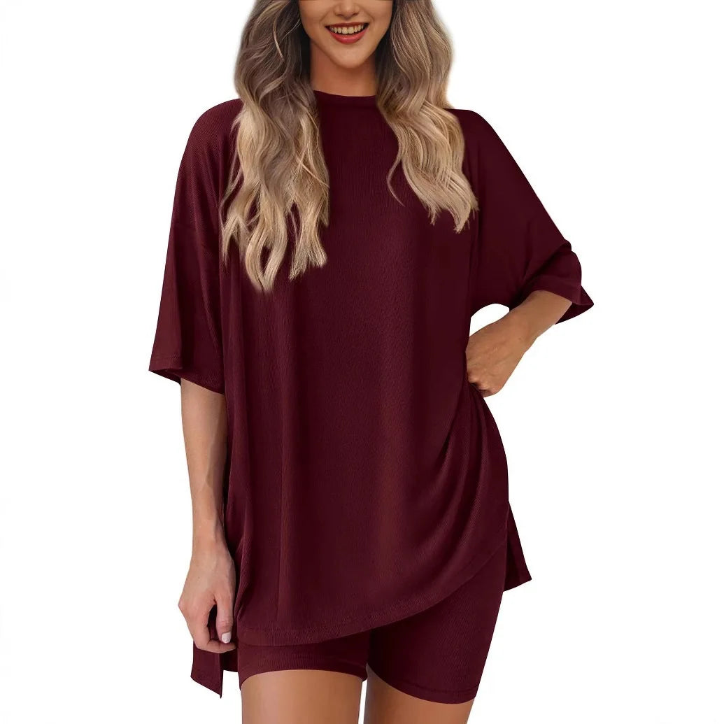 Casual Pocket Shorts Two-Piece Set