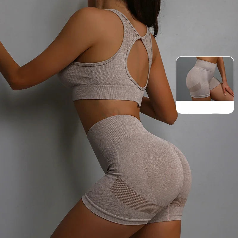 Bellanica - Women’s yoga workout shorts set