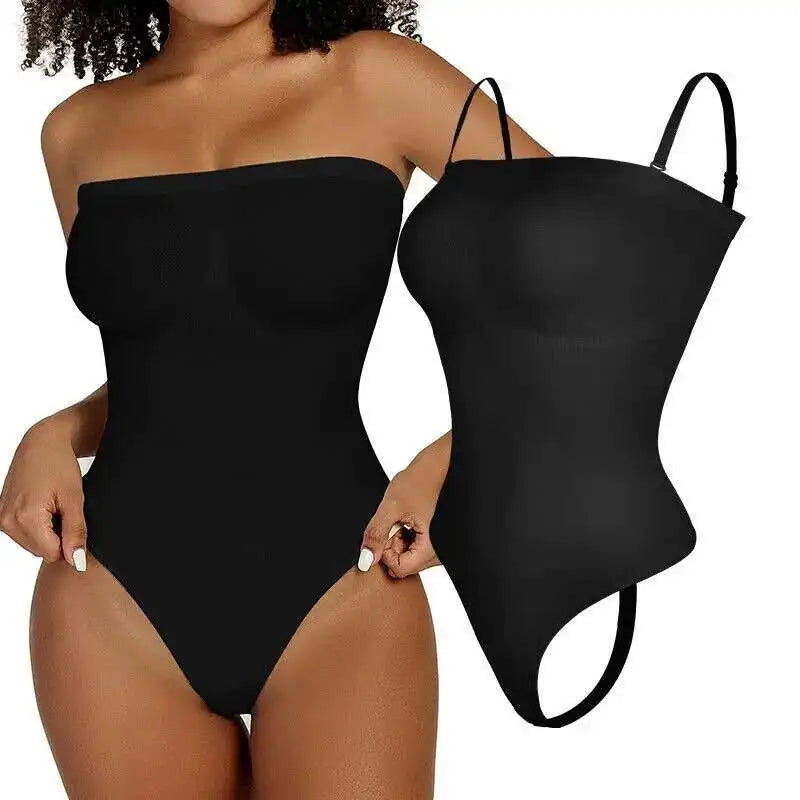 Body gainant sans bretelles et sans couture pour femme - Bellanica