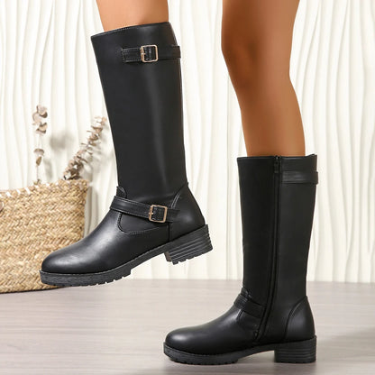 Bellnica - Pu leather knee boots