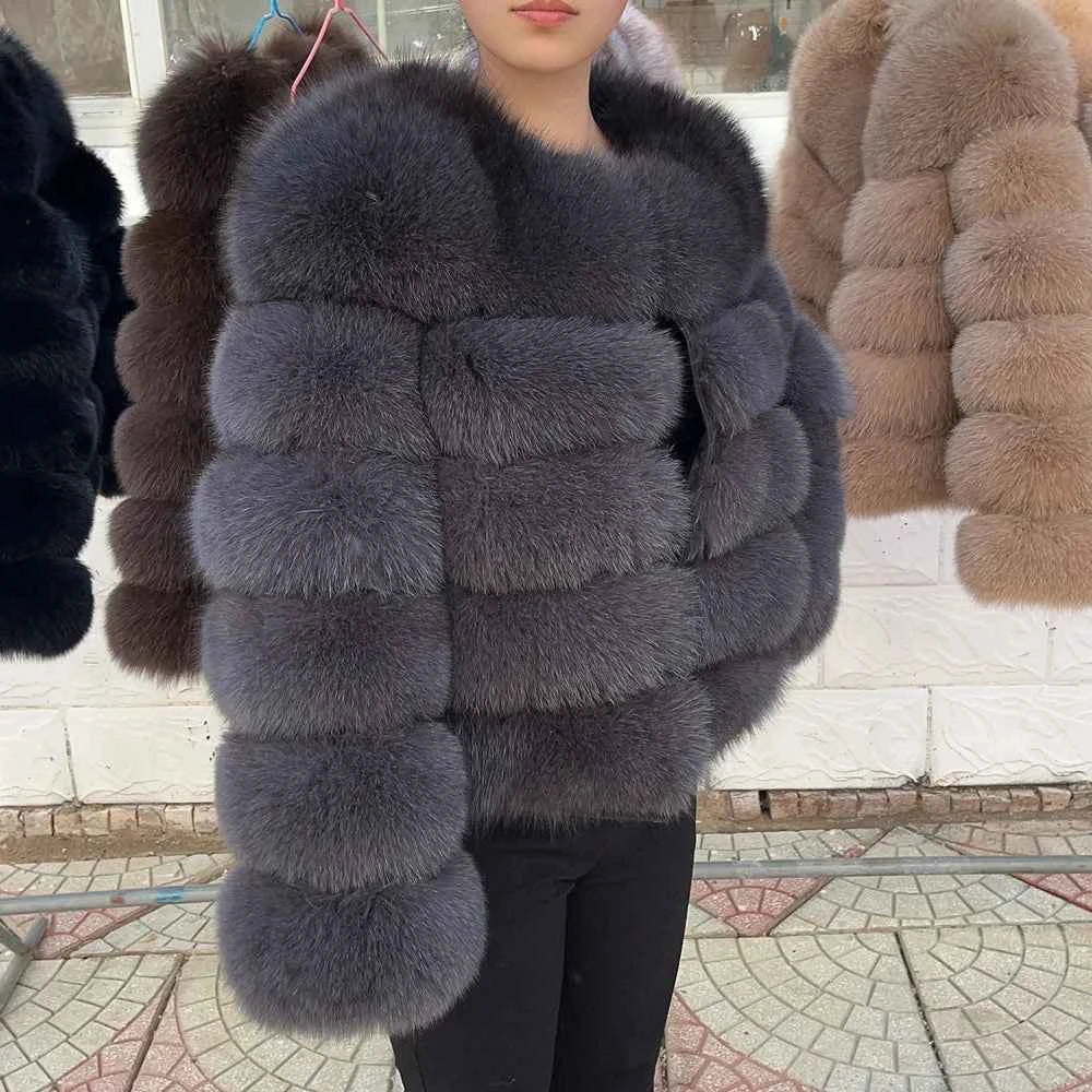 Faux Fox Fur Coat – White