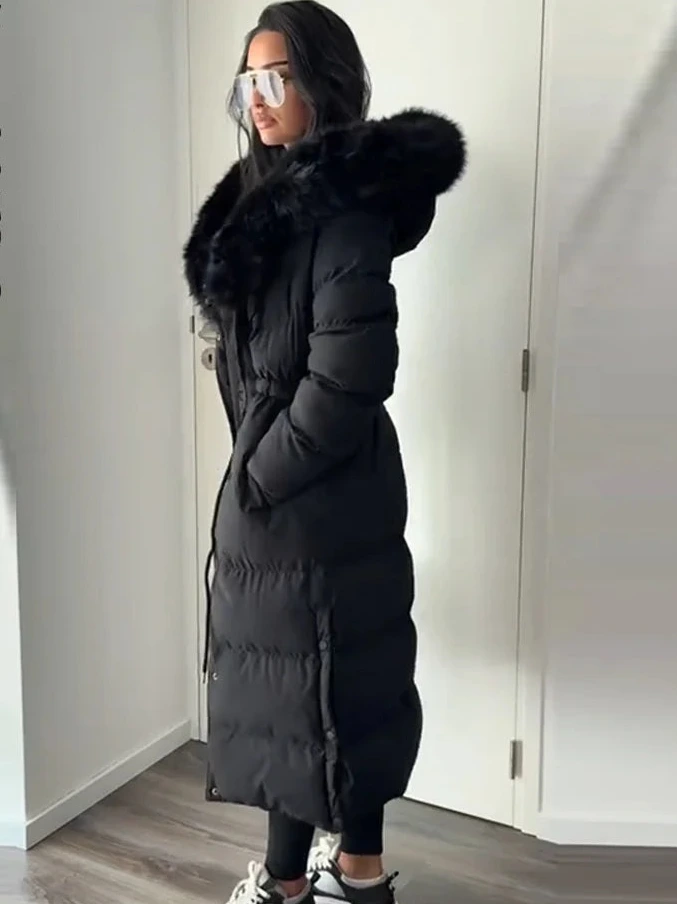 Bellanica - Women's warm belted hooded winter parka