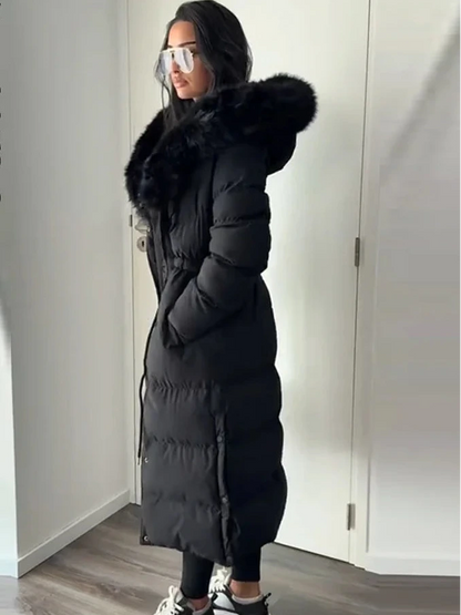 Bellanica - Women's warm belted hooded winter parka