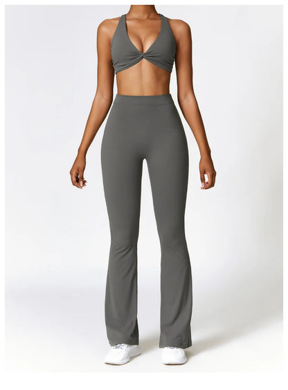 Bellanica - V-Waist Flare Leg Yoga Pants
