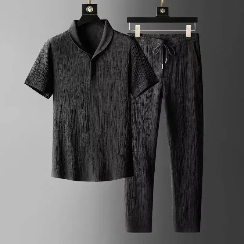 Bellenica - Men's Summer Ice Silk Linen Set