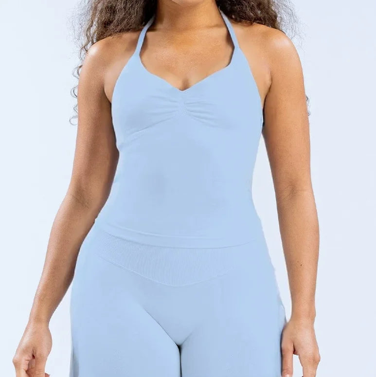 Bellanica - Strappy Open-Back Sports Bra Tank