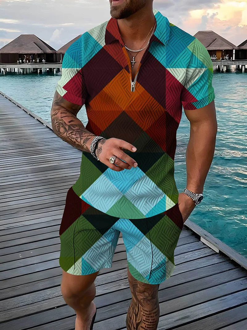 Bellanica - 3D Geometric Print Men's Set