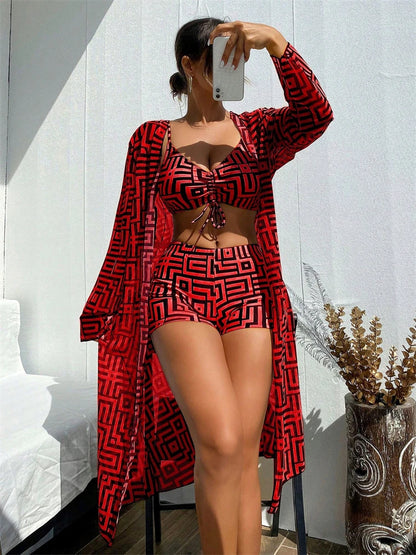 Bellanica -  Lattice Bikini Set with Shorts