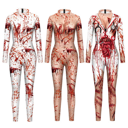 Bellanica - Bloody Zombie Bodysuit Halloween Costume