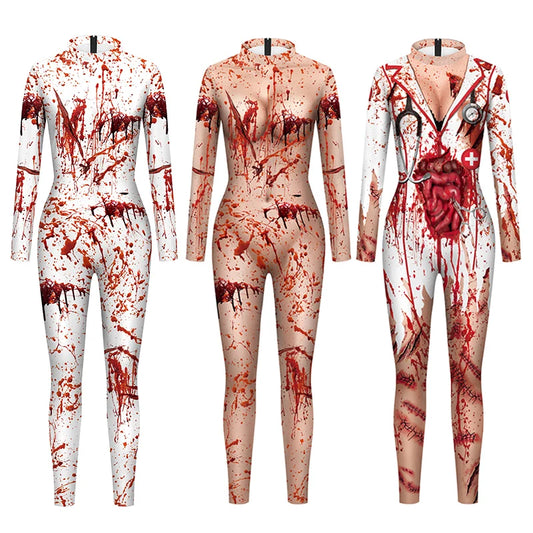 Bellanica - Bloody Zombie Bodysuit Halloween Costume