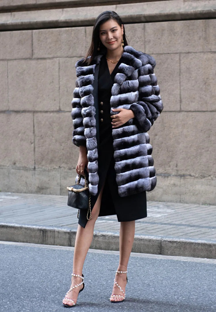 Bellanica - Long Faux Fur Coat Jacket