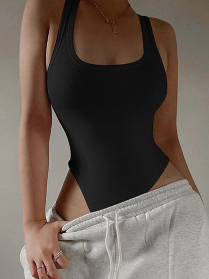 Bellanica - Sleeveless Sexy Knit Off-Shoulder Bodysuit