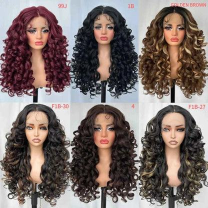 X-TRESS Long Curly Lace Front Wig
