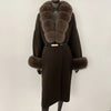 Faux Fur Jacket Long Knitwear