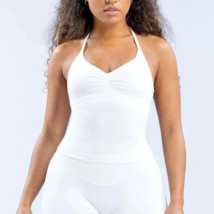 Bellanica - Strappy Open-Back Sports Bra Tank