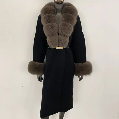 Bellanica - Real Fox Fur Jacket Long Knitwea
