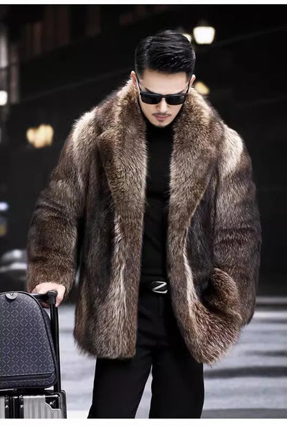 Bellanica - Men’s Thick Faux Fur Coat
