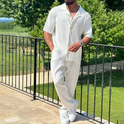 Bellanica - Men's Summer Casual Button Shirt Set