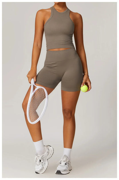 Bellanica - Seamless Ribbed 2-Piece Yoga Set