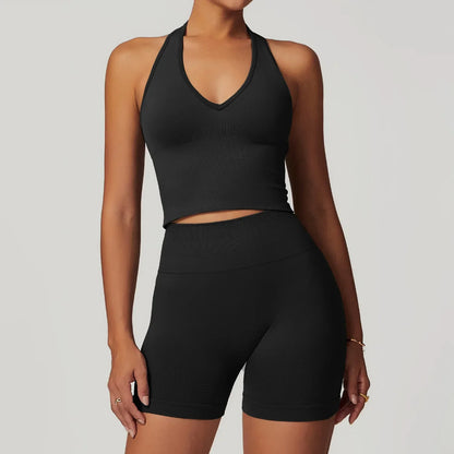Bellanica - Seamless Ribbed 2-Piece Yoga Set