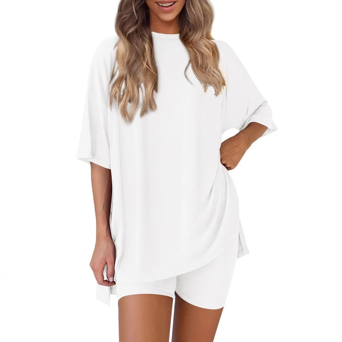 Casual Pocket Shorts Two-Piece Set
