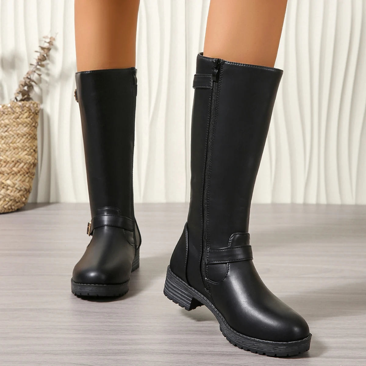 Bellnica - Pu leather knee boots