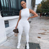 Slim Sleeveless Sporty Pencil Jumpsuit