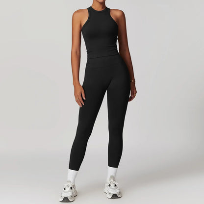 Bellanica - Seamless Ribbed 2-Piece Yoga Set