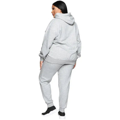 Bellanica - Loose Plus-Size Hooded Sweater Suit
