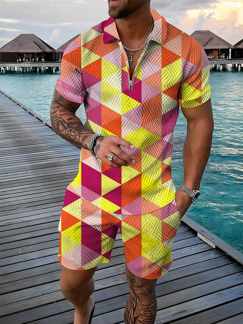 Bellanica - 3D Geometric Print Men's Set
