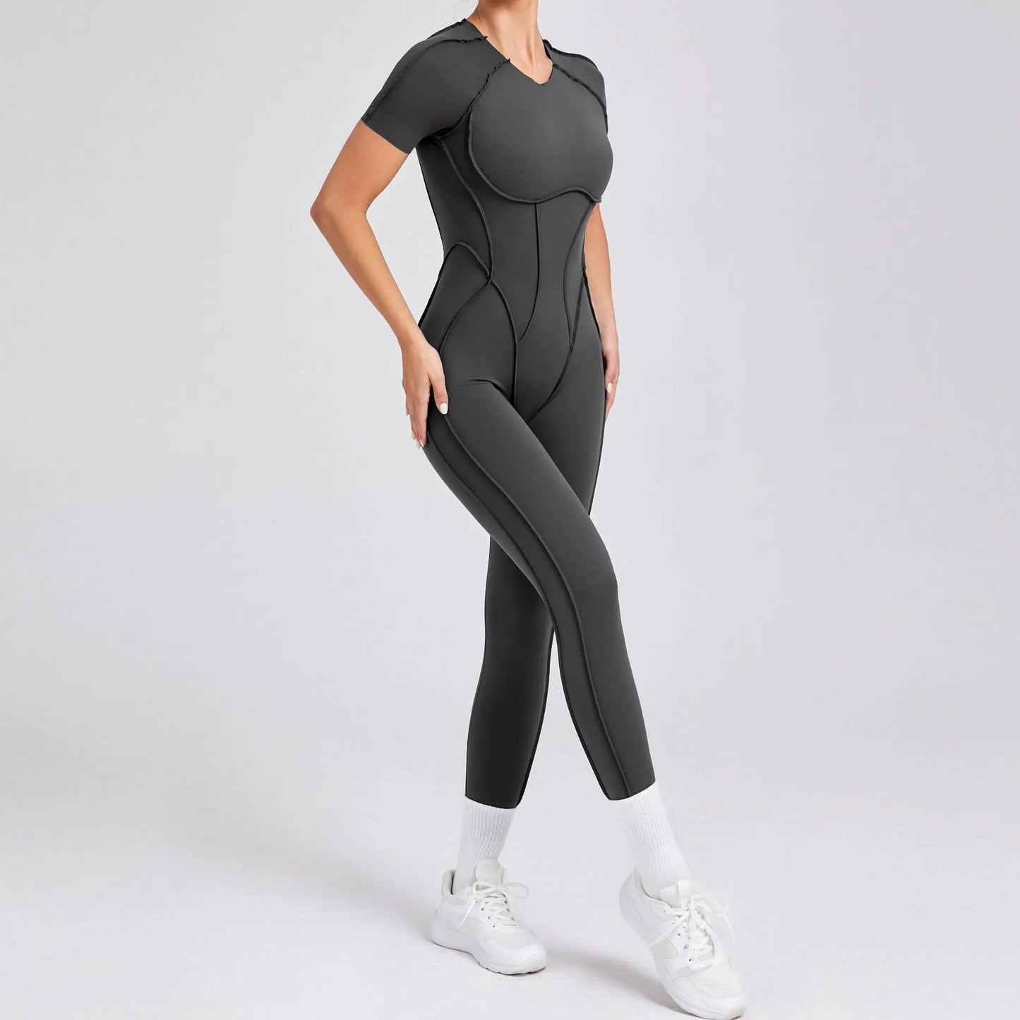 Bellanica - One-piece padded backless slim jumpsuit