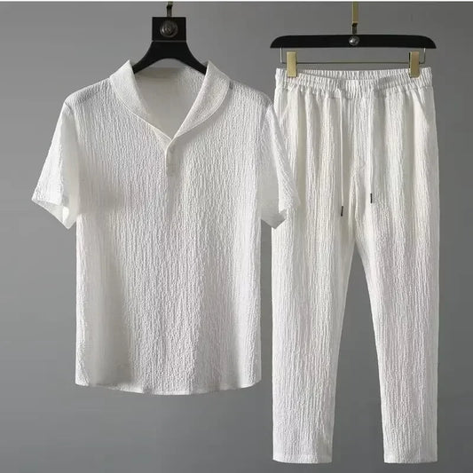 Bellenica - Men's Summer Ice Silk Linen Set