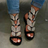 Butterfly Crystal Plus-Size Gladiator Sandals